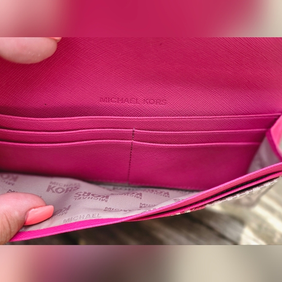 Michael Kors Jet Set Granita Floral Wallet euc - Picture 5 of 12